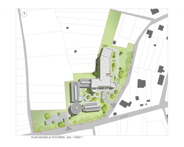 Résidence Colbert : plan de masse du projet architectural